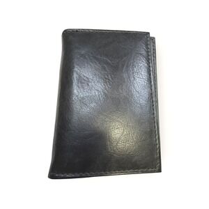 Marshal Genuine Leather Black Bifold Wallet‎ Travel Money Credit Card Holder